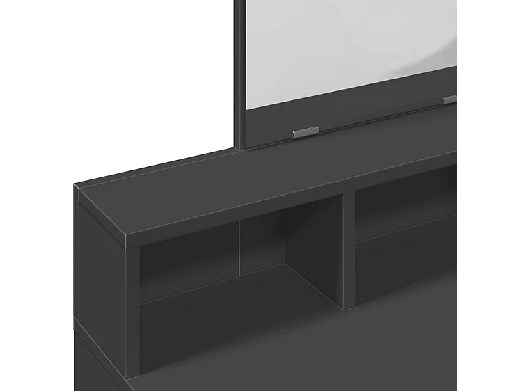 Coiffeuse avec miroir noir 80x41x144,5