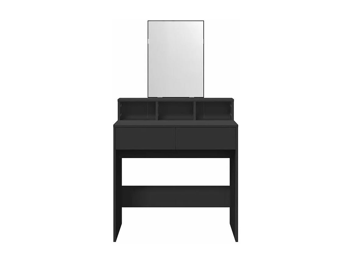 Coiffeuse avec miroir noir 80x41x144,5