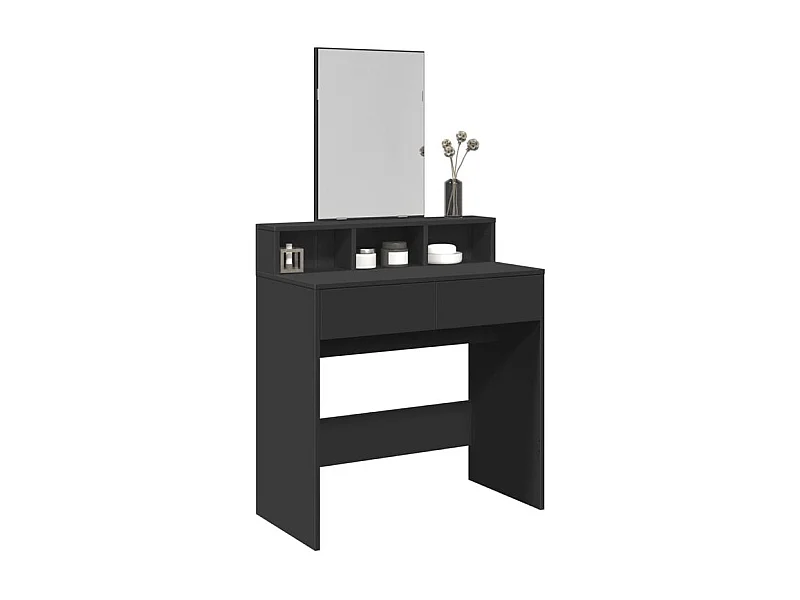 Coiffeuse avec miroir noir 80x41x144,5