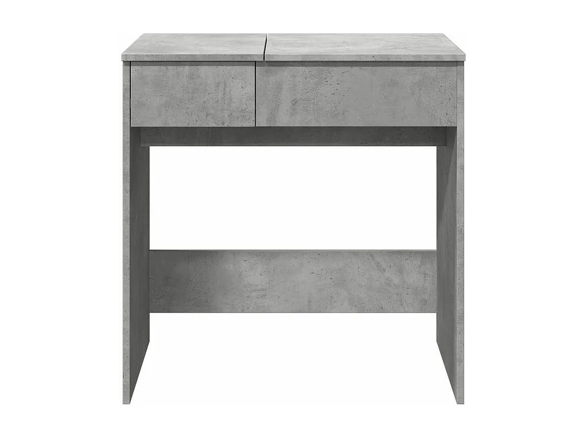 Coiffeuse avec miroir gris béton 73x46,5x120