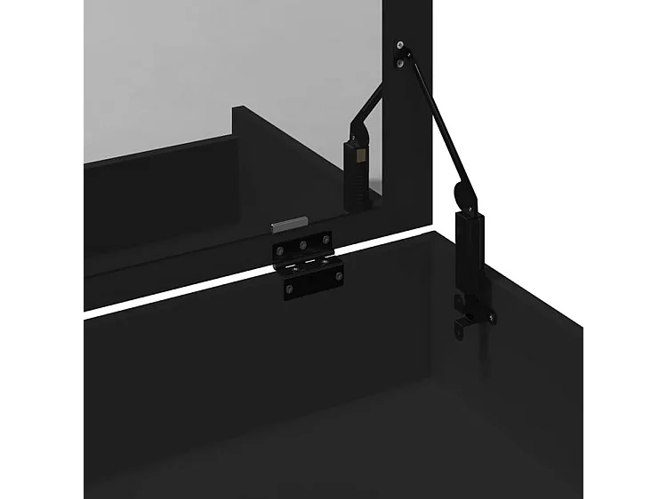 Coiffeuse et tabouret noir 60x40x113,5