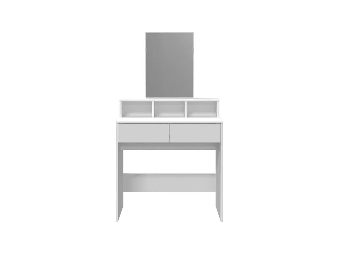 Coiffeuse avec miroir blanc 80x41x144,5