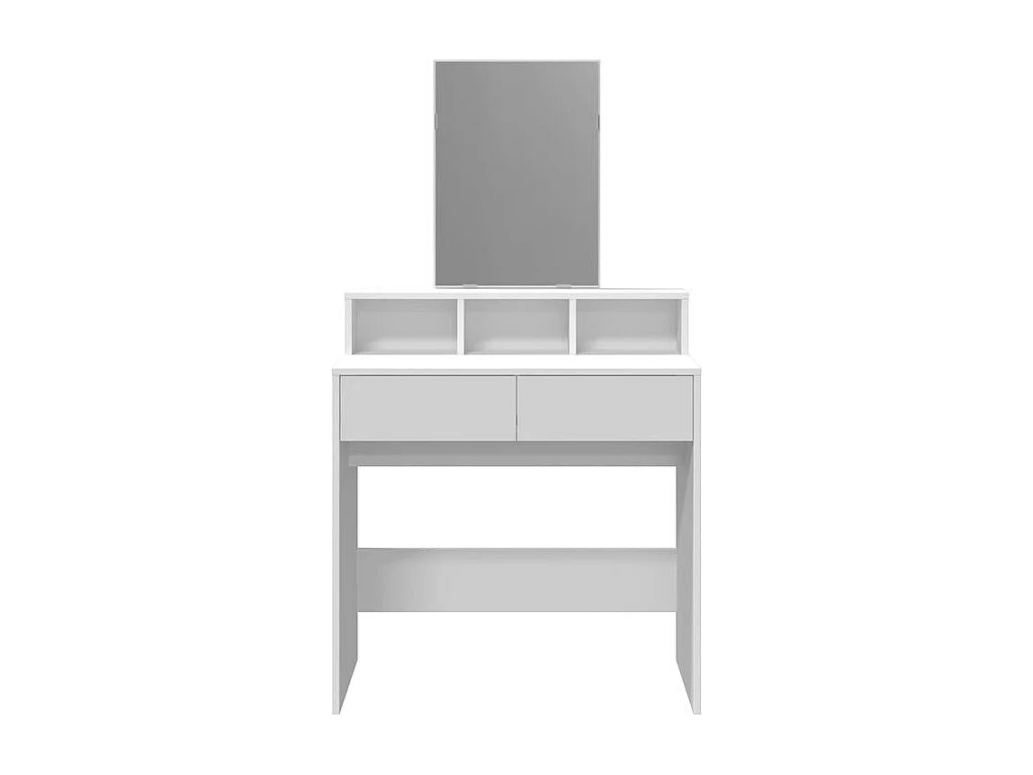 Coiffeuse avec miroir blanc 80x41x144,5