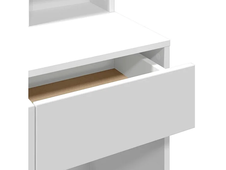 Coiffeuse avec miroir blanc 80x41x144,5