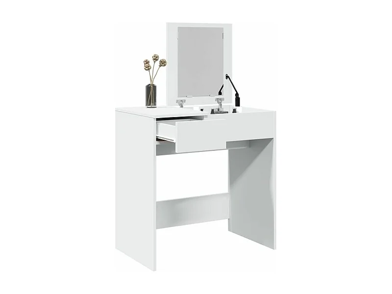 Coiffeuse avec miroir blanc 73x46,5x120