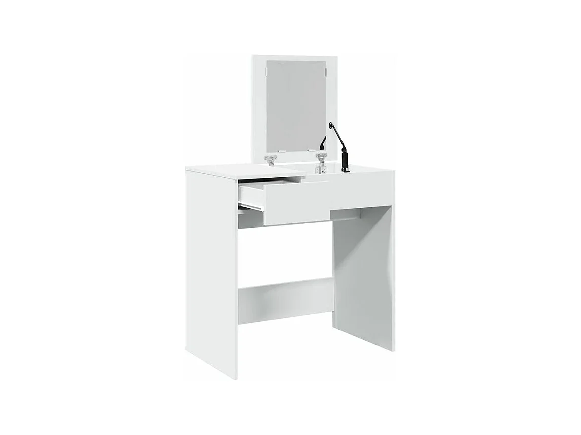 Coiffeuse avec miroir blanc 73x46,5x120