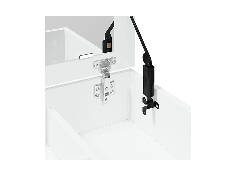 Coiffeuse avec miroir blanc 73x46,5x120