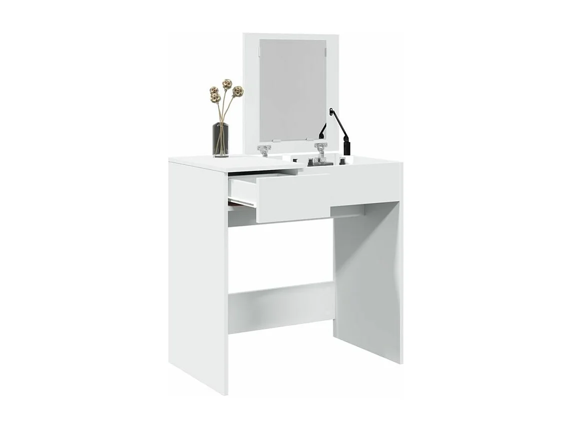 Coiffeuse avec miroir blanc 73x46,5x120