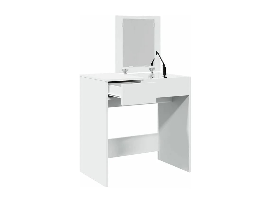 Coiffeuse avec miroir blanc 73x46,5x120