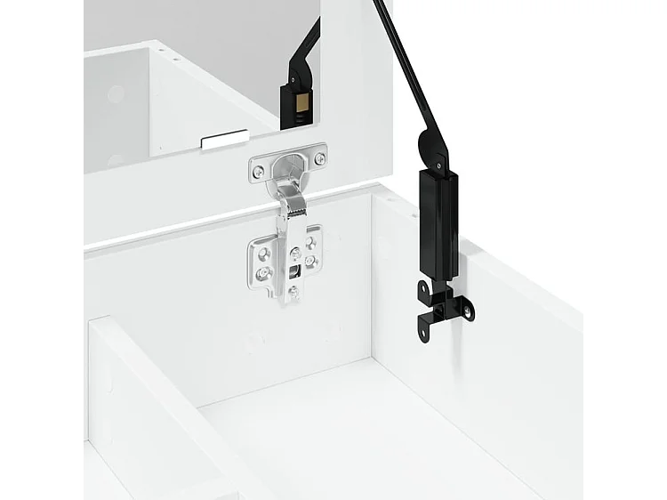 Coiffeuse avec miroir blanc 73x46,5x120