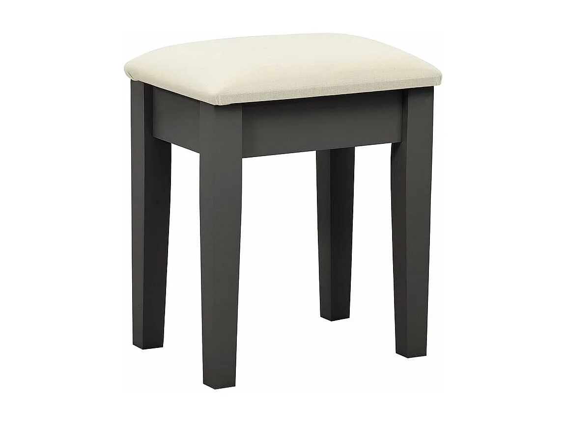 Coiffeuse et tabouret Gris 65x36x128 Bois de paulownia MDF