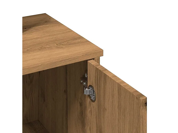 Coiffeuse avec miroir chêne artisanal 86,5x35x136