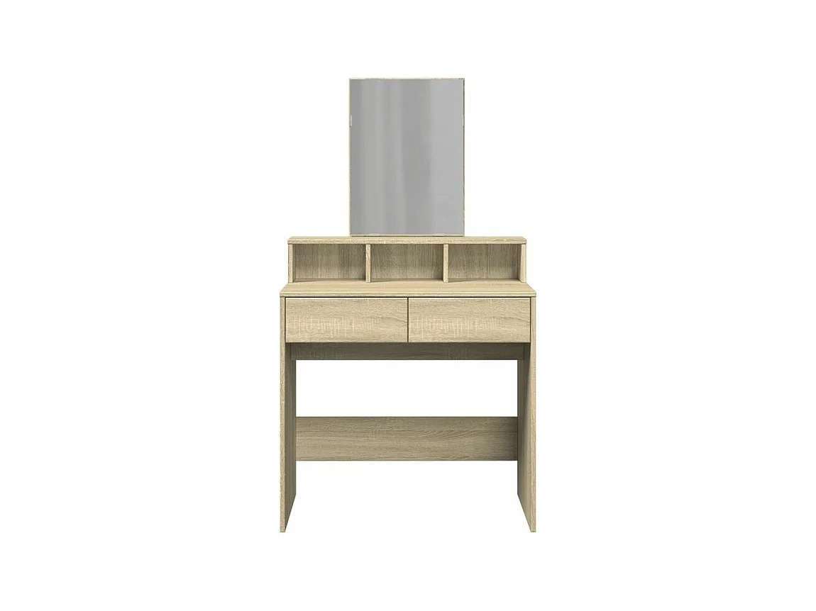 Coiffeuse avec miroir chêne sonoma 80x41x144,5