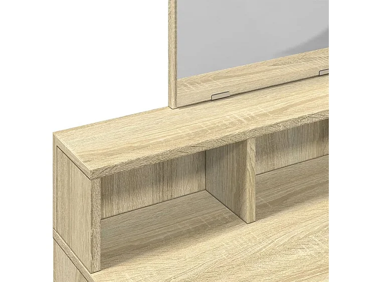 Coiffeuse avec miroir chêne sonoma 80x41x144,5