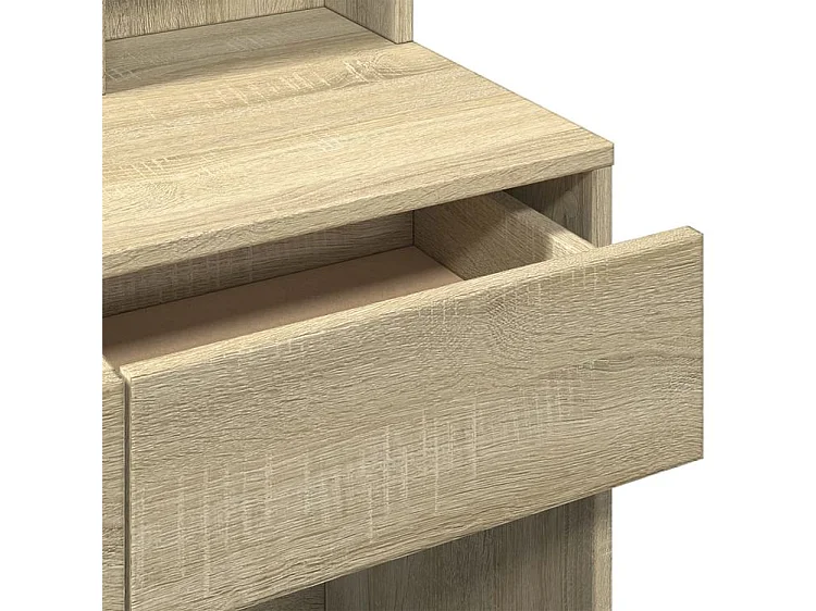 Coiffeuse avec miroir chêne sonoma 80x41x144,5