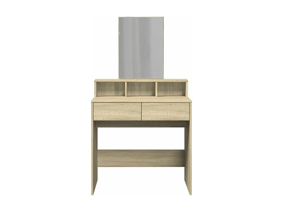 Coiffeuse avec miroir chêne sonoma 80x41x144,5