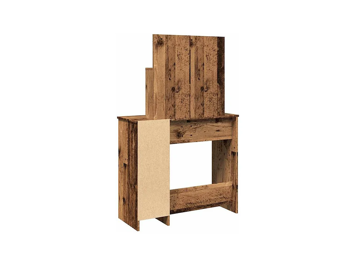 Coiffeuse avec miroir vieux bois 86,5x35x136