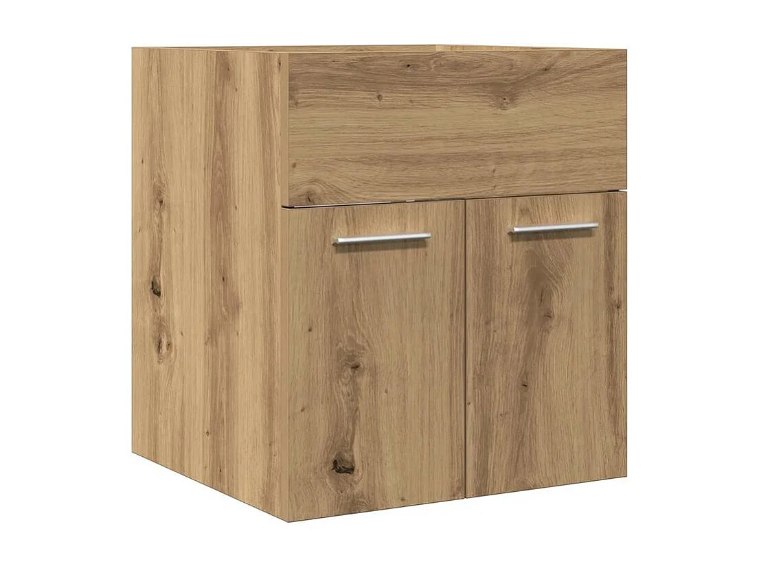 Armoire lavabo de salle de bain chêne artisanal bois ingénierie