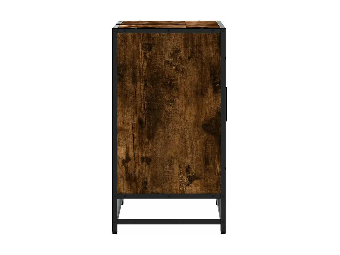 Armoire de lavabo de salle de bain chêne fumé 65x33x60