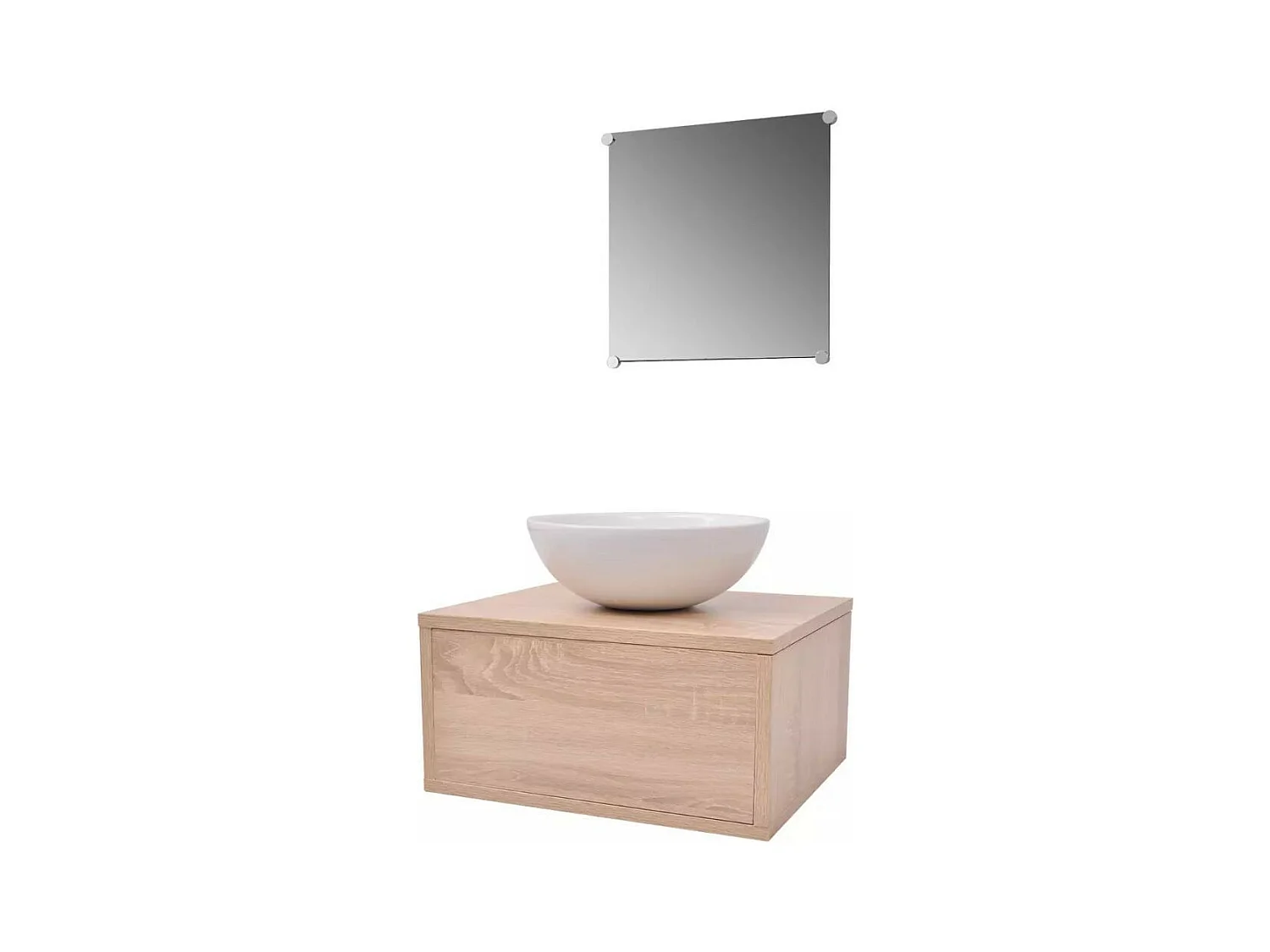Meubles de salle de bains trois pièces Beige 2