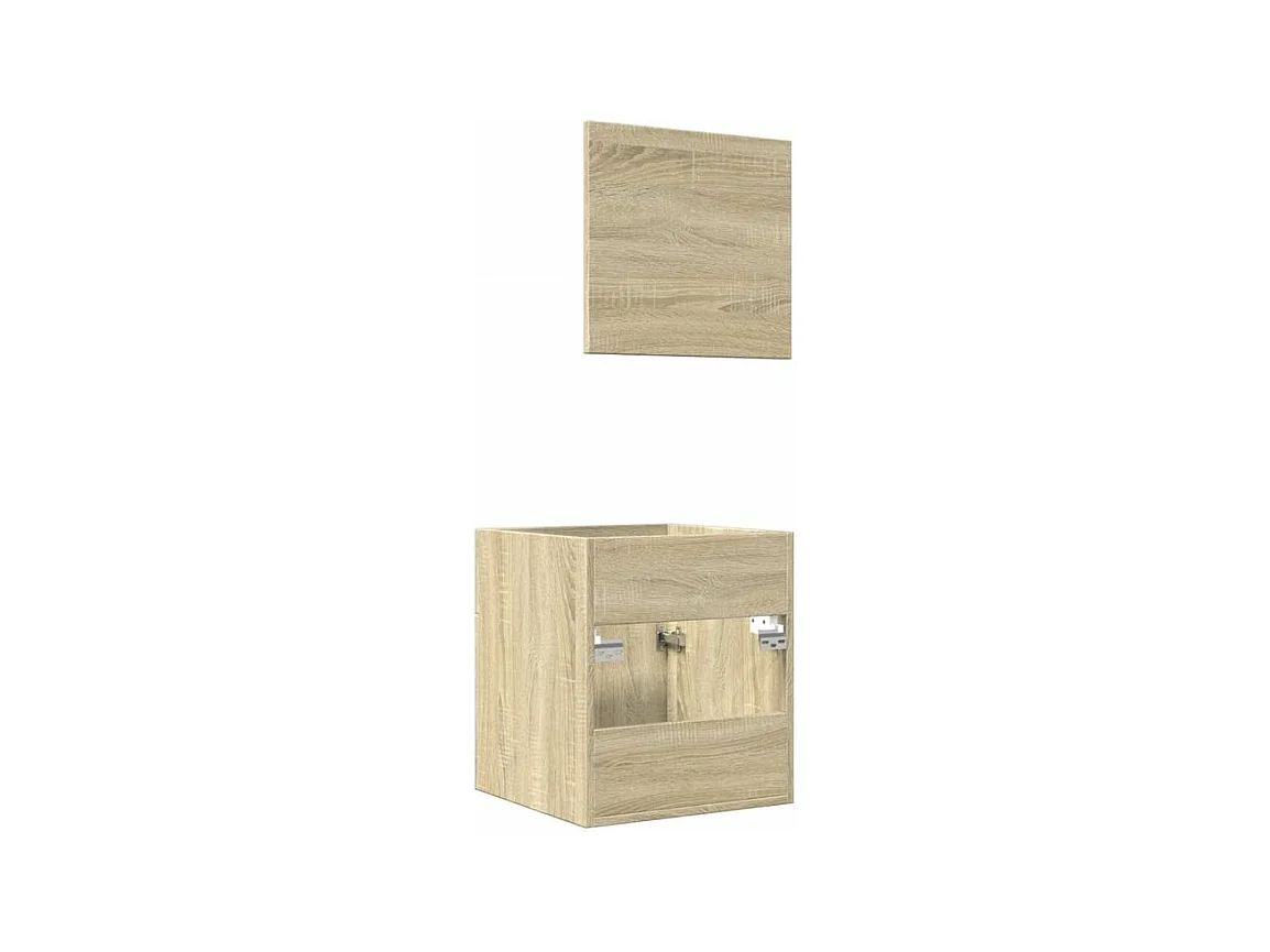 Ensemble de meubles de salle de bain 2 pcs chêne sonoma