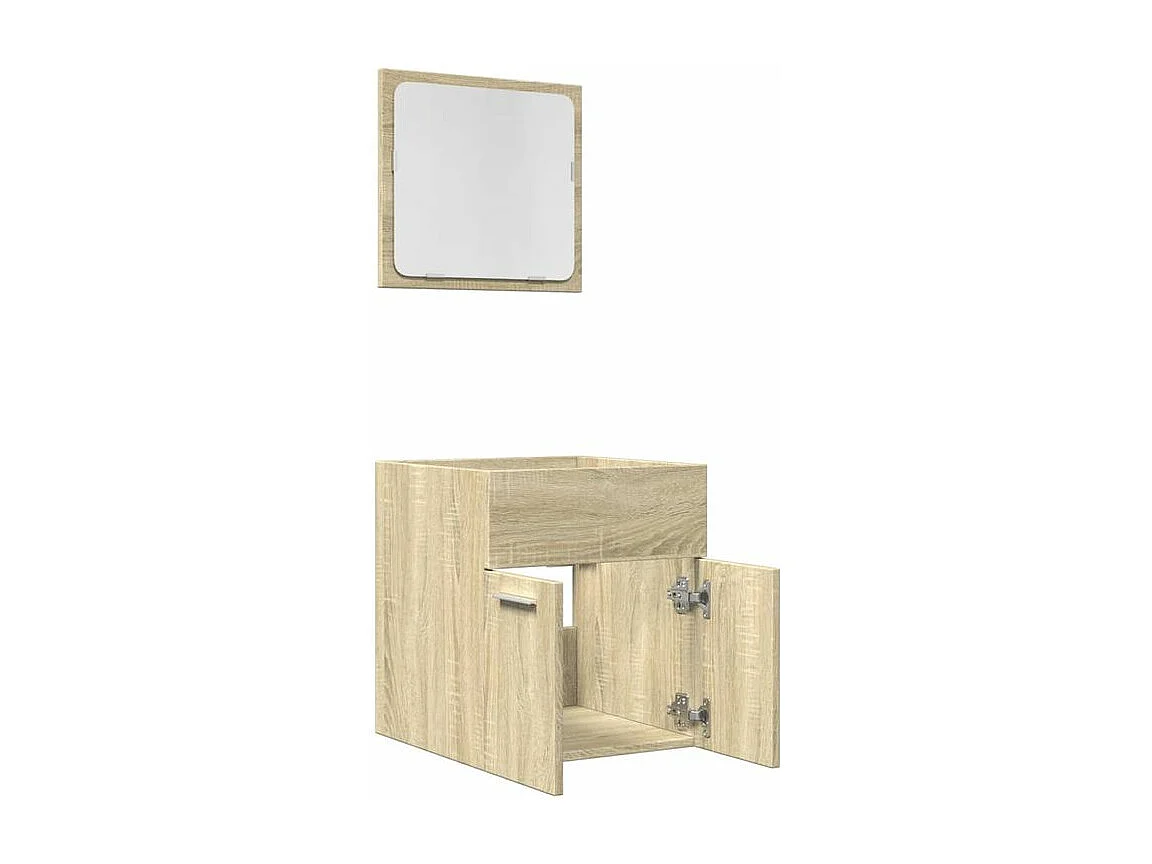 Ensemble de meubles de salle de bain 2 pcs chêne sonoma