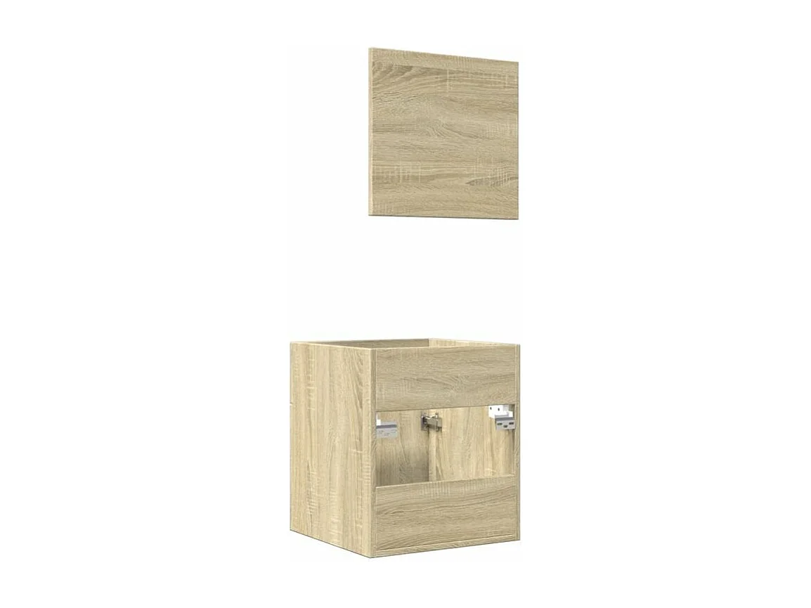 Ensemble de meubles de salle de bain 2 pcs chêne sonoma
