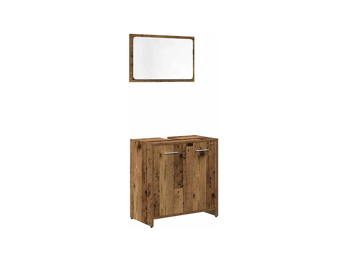 Ensemble de meubles salle de bain 3 pcs bois d'ingénierie