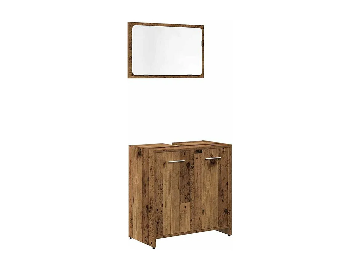 Ensemble de meubles salle de bain 3 pcs bois d'ingénierie