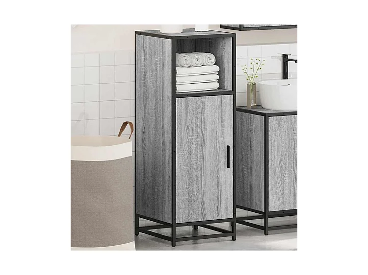 Armoire de salle de bain sonoma gris 35x37,5x100