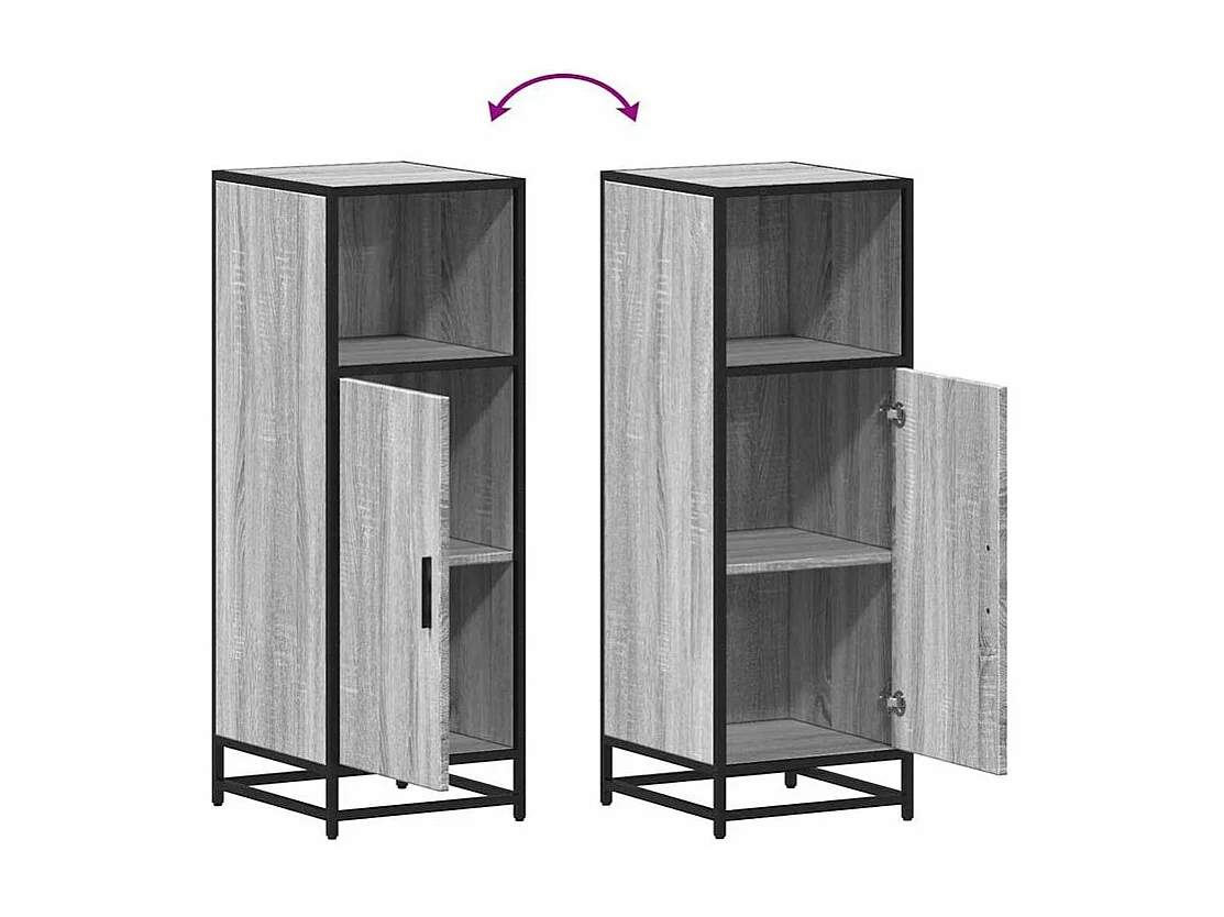 Armoire de salle de bain sonoma gris 35x37,5x100