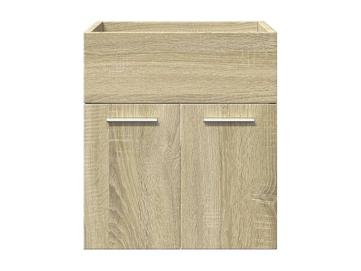 Ensemble de meubles de salle de bain 4 pcs chêne sonoma