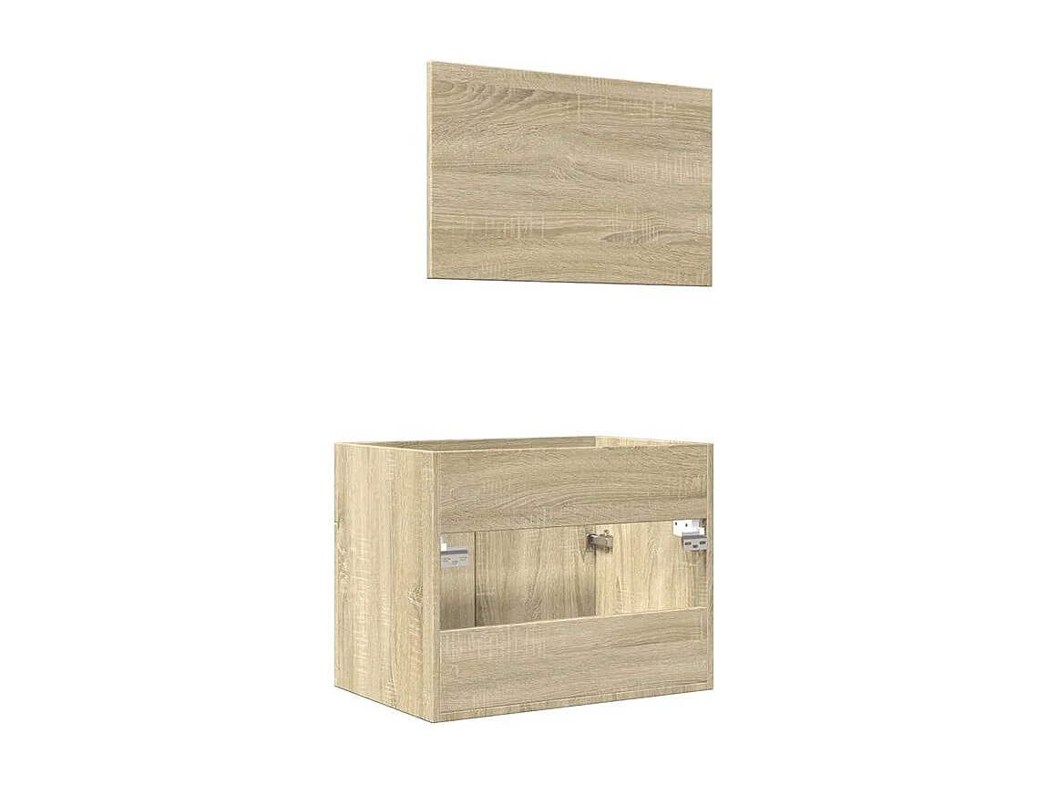 Ensemble de meubles de salle de bain 2 pcs chêne sonoma
