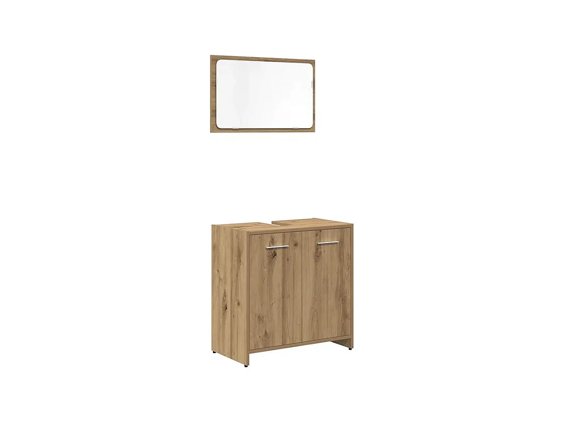 Ensemble de meubles salle de bain 3 pcs bois d'ingénierie