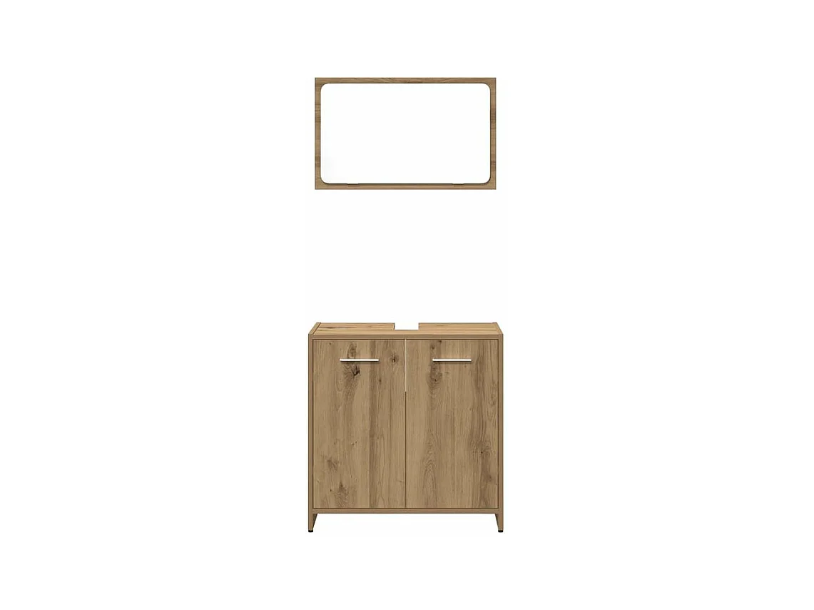 Ensemble de meubles salle de bain 3 pcs bois d'ingénierie