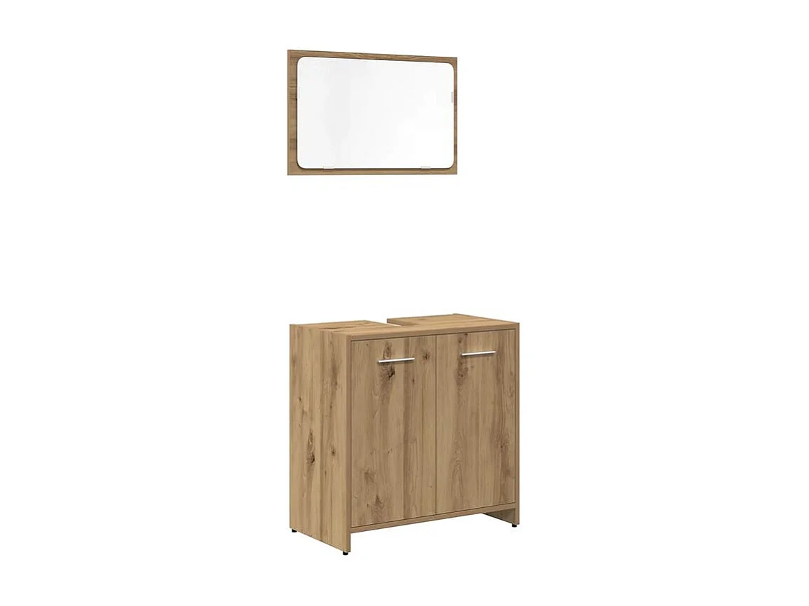 Ensemble de meubles salle de bain 3 pcs bois d'ingénierie