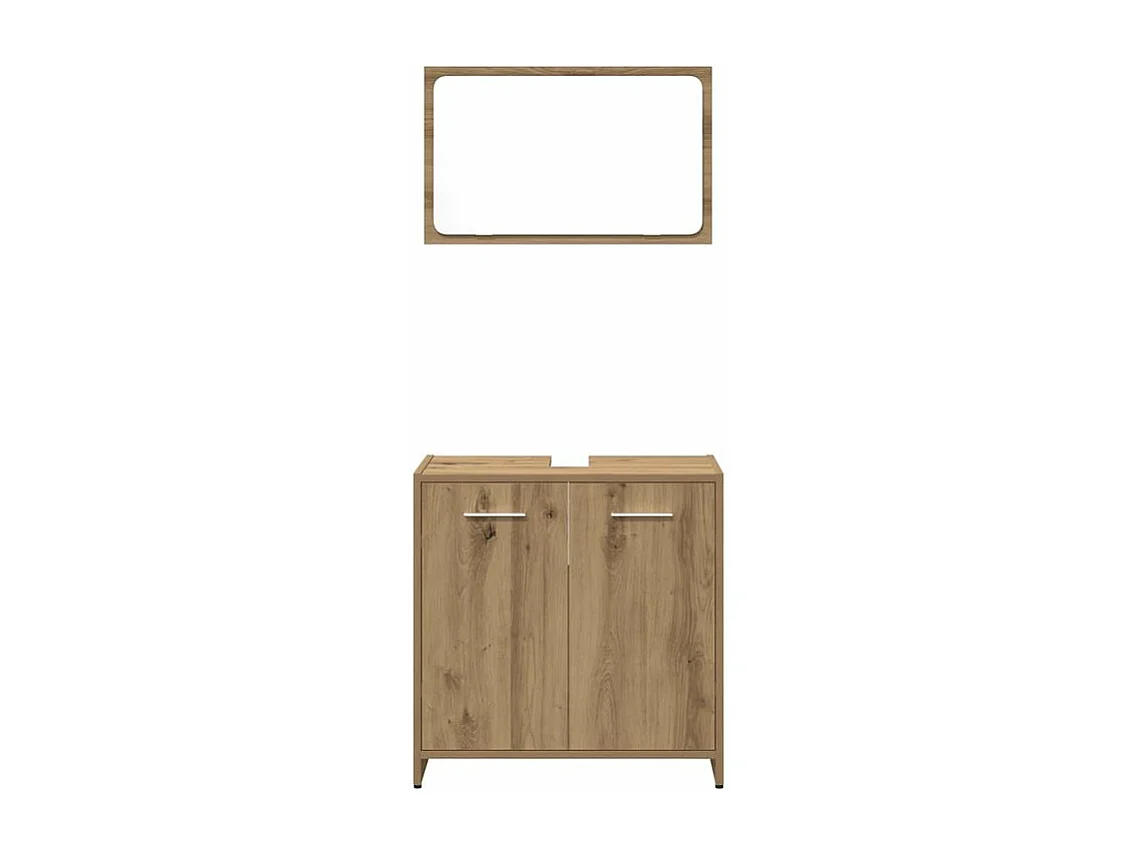 Ensemble de meubles salle de bain 3 pcs bois d'ingénierie