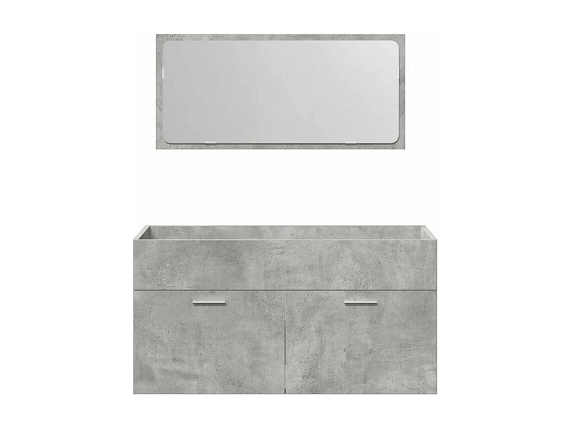 Ensemble de meubles de salle de bain 4 pcs gris béton