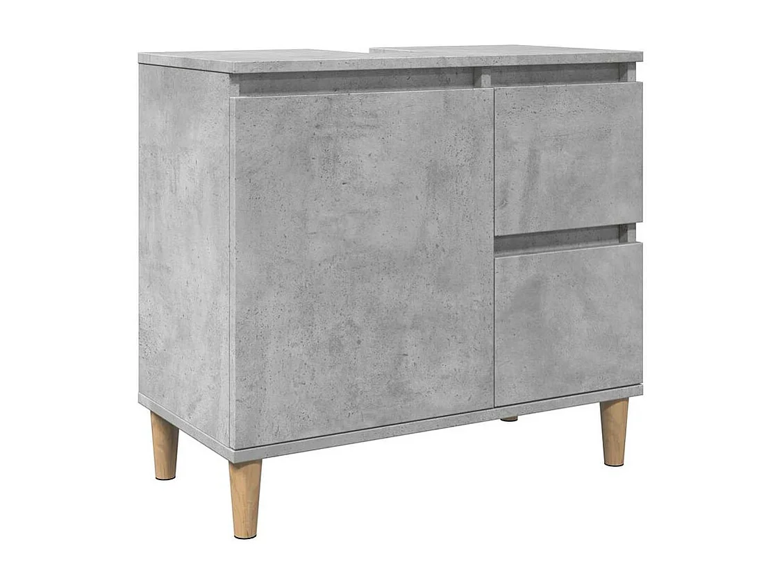 Ensemble de meubles de salle de bain 3 pcs gris béton