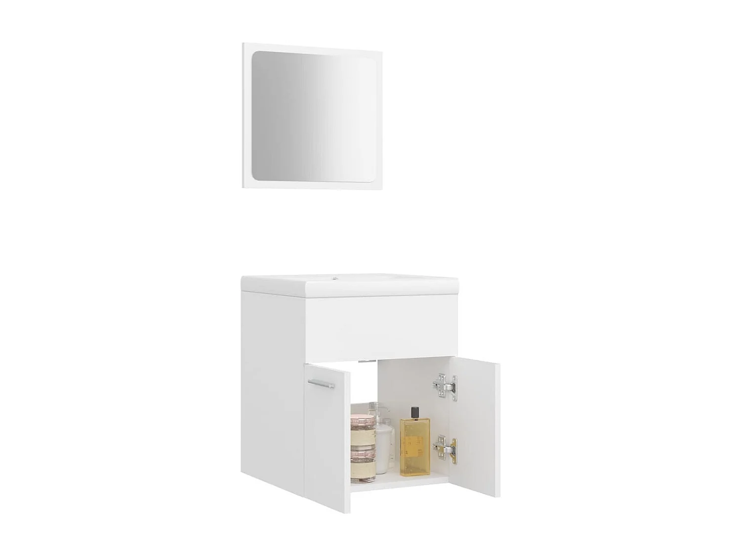 Ensemble de meubles de salle de bain Blanc 2