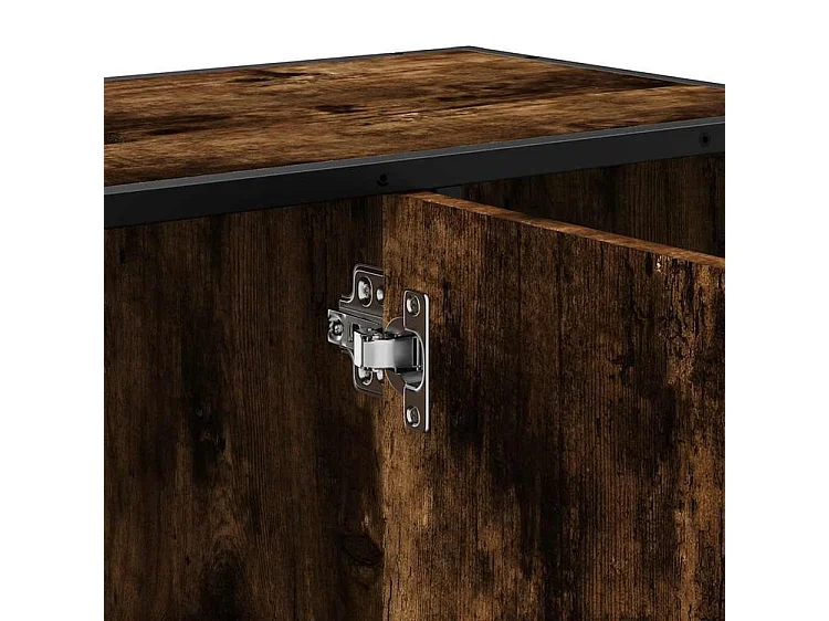 Armoire lavabo de salle de bain chêne fumé bois d'ingénierie