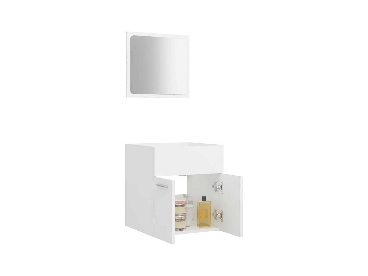 Ensemble de meubles de salle de bain 2 pcs Blanc 13