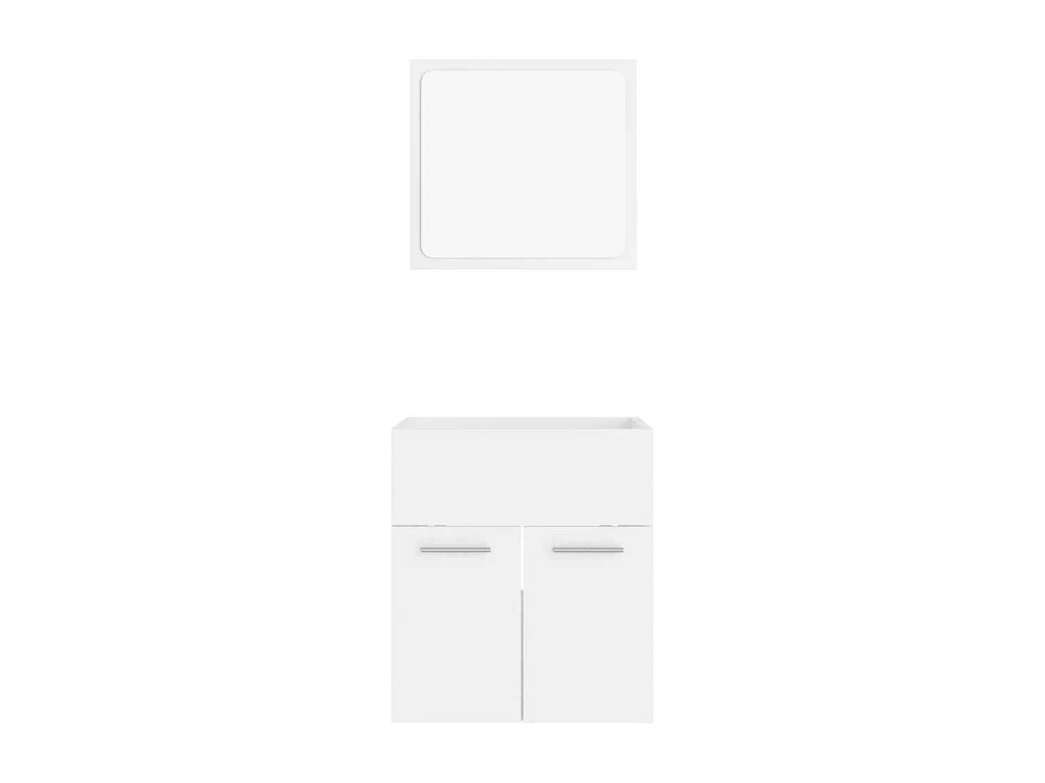 Ensemble de meubles de salle de bain 2 pcs Blanc 13