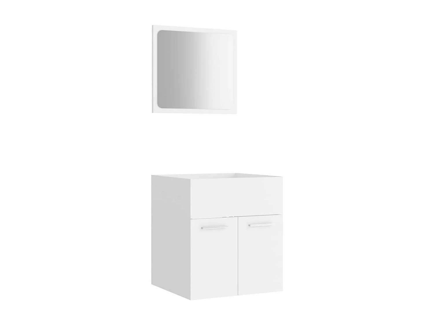 Ensemble de meubles de salle de bain 2 pcs Blanc 13