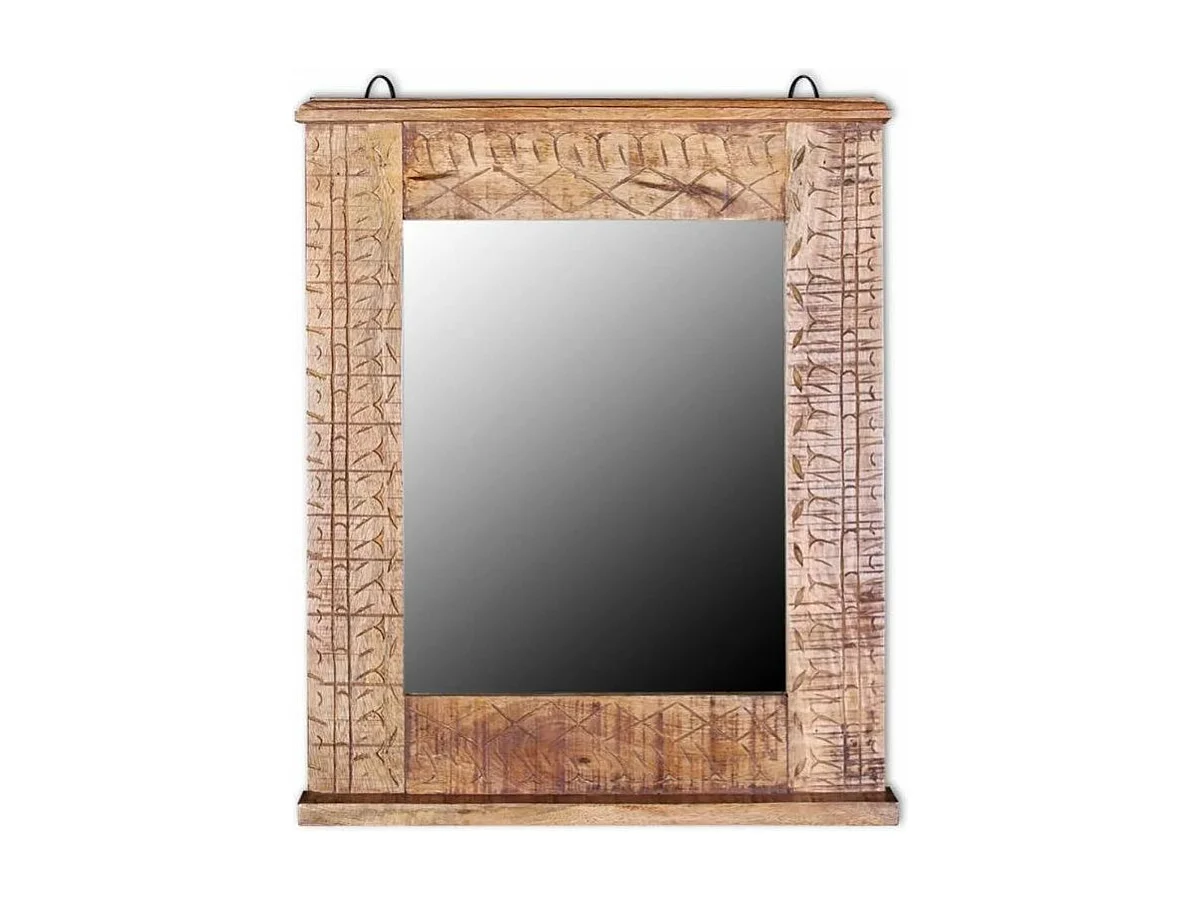 Meuble de salle de bain 4 pièces manguier massif clair Sempra