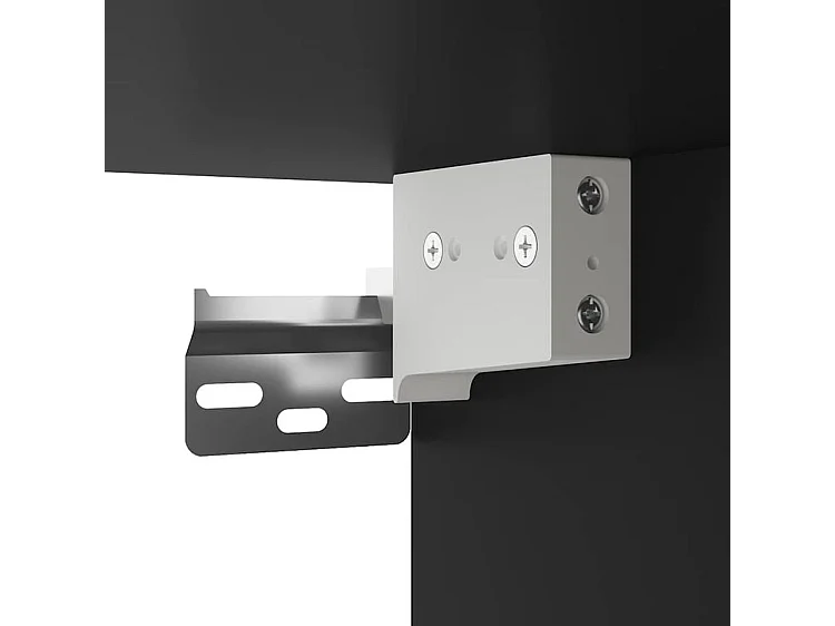 Ensemble de meubles salle de bain 2 pcs noir bois d'ingénierie