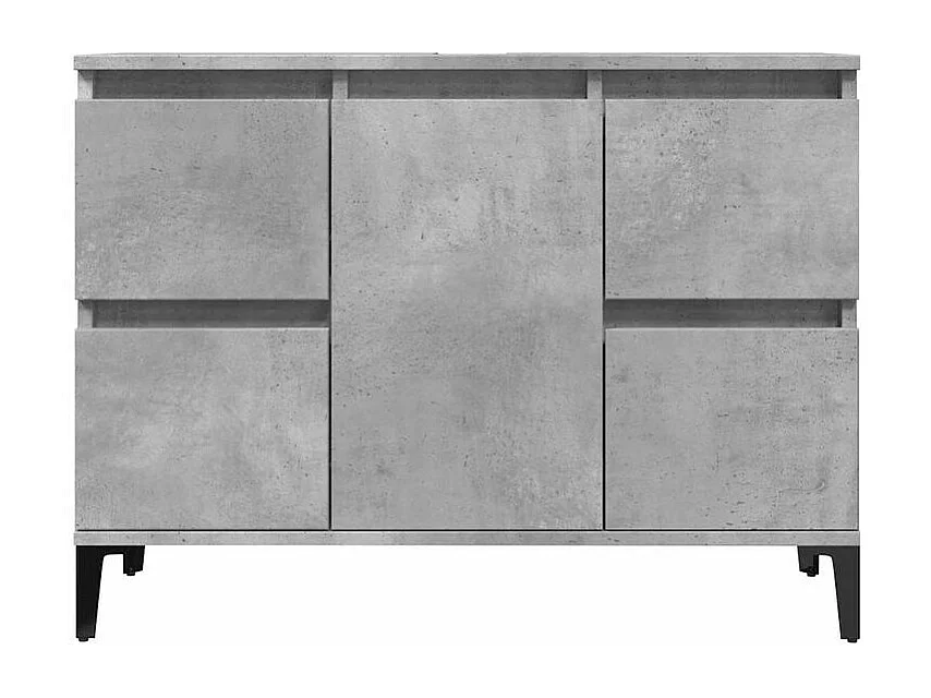 Ensemble de meubles de salle de bain 3 pcs gris béton