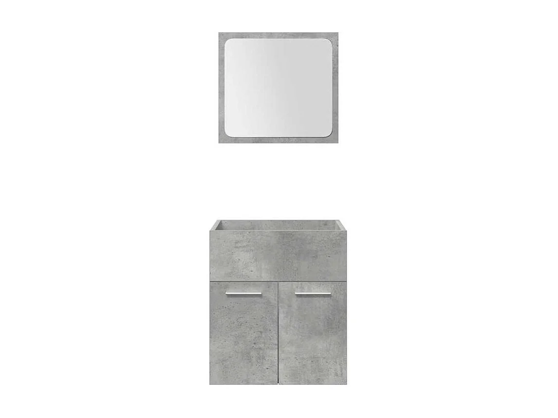 Ensemble de meubles de salle de bain 4 pcs gris béton