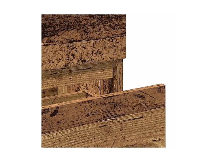 Armoire de salle de bain et miroir vieux bois bois d'ingénierie