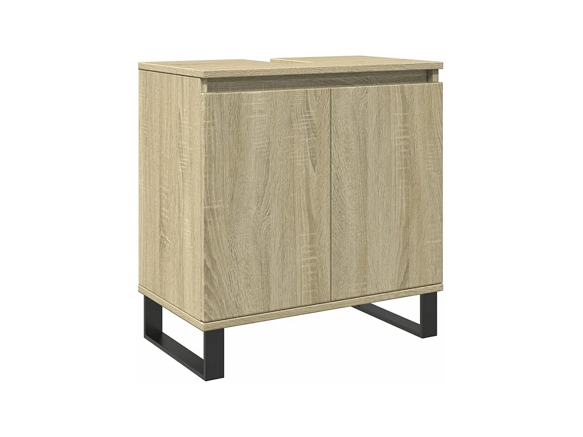 Ensemble de meubles de salle de bain 3 pcs chêne sonoma